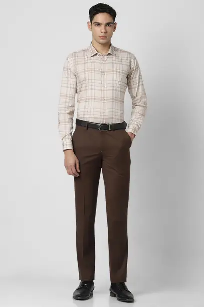 Van Heusen - Regular Fit Checked Cotton Blend Shirt